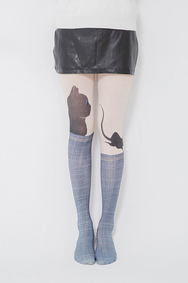 Printed Pantyhose Leggings