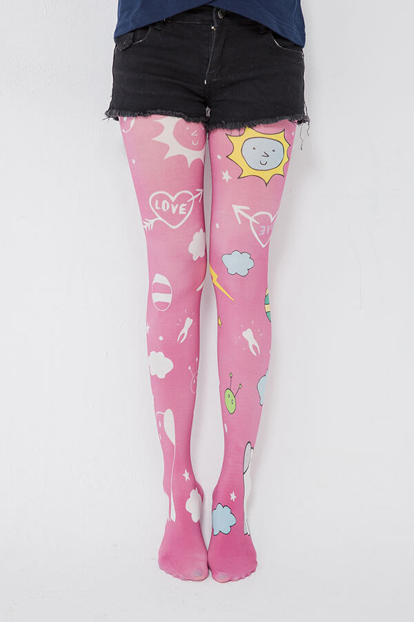 Printed Pantyhose Leggings